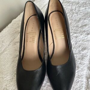 Black Leather Classic Heels handmade